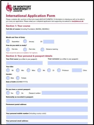 Application Form